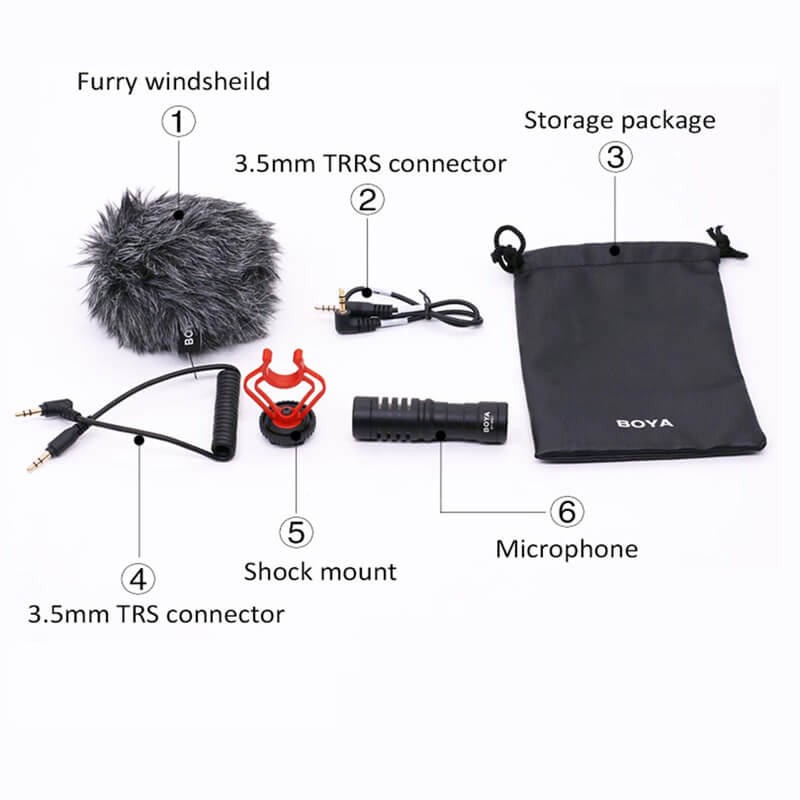 Mobie Camera & Phone Universal Shotgun Cardioid Microphone for ASMR BY-MM1