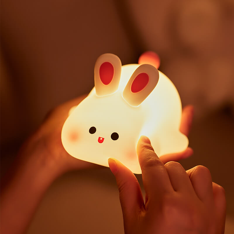 Mobie Big Face Rabbit Silicone Touch Night Light