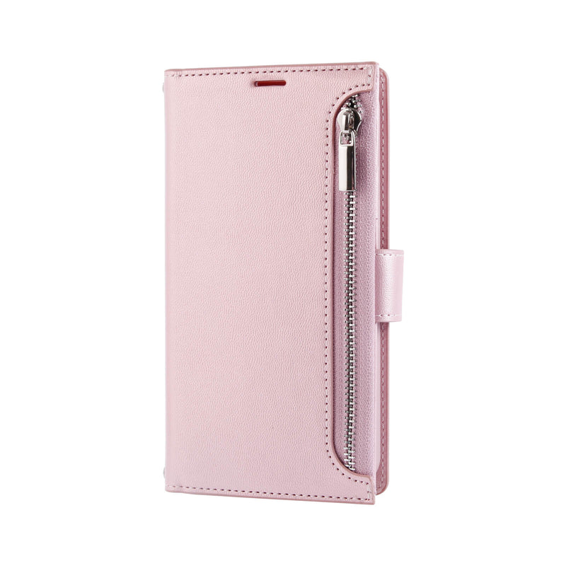 iPhone 15 Hanman Mich Series Leather Crossbody Wallet Flip Case