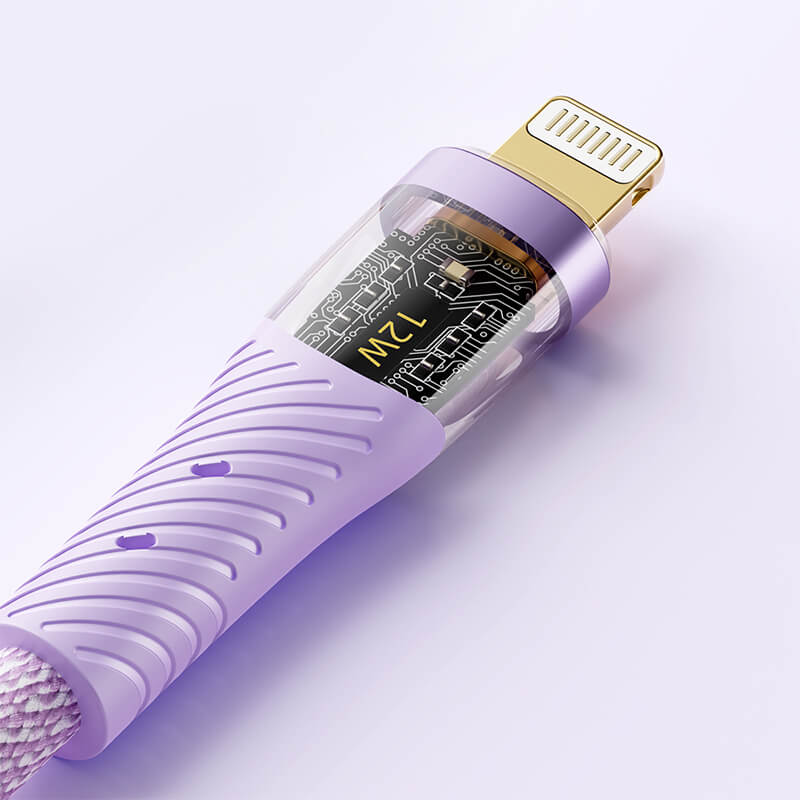 Rock Transparency USB to Lightning Fast Charge Data Cable 12W 1.2m Z21