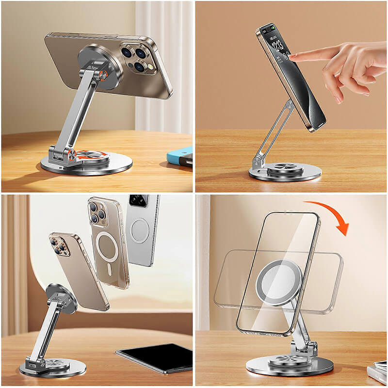 SAIJI 360° Rotation Foldable Magnetic Desk Phone Stand CX-1