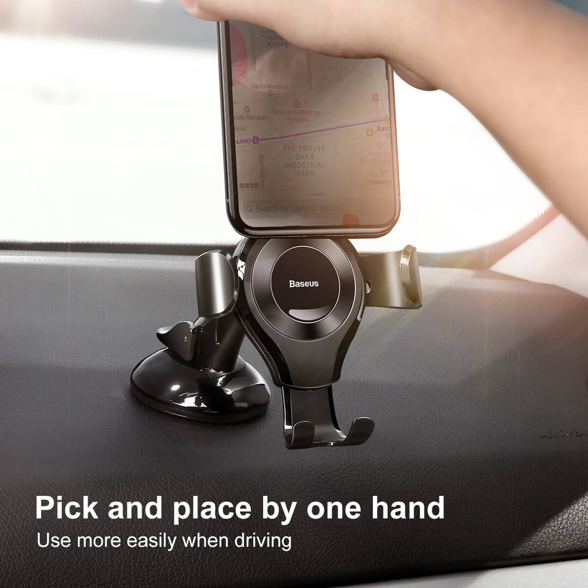 Baseus Osculum Type Gravity Car Mount Black