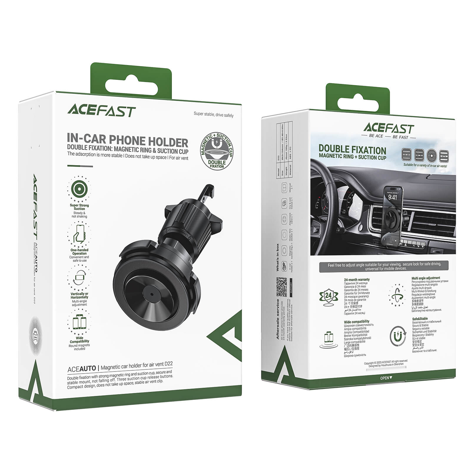 Acefast Air Outlet Magnetic Car Phone Holder D22