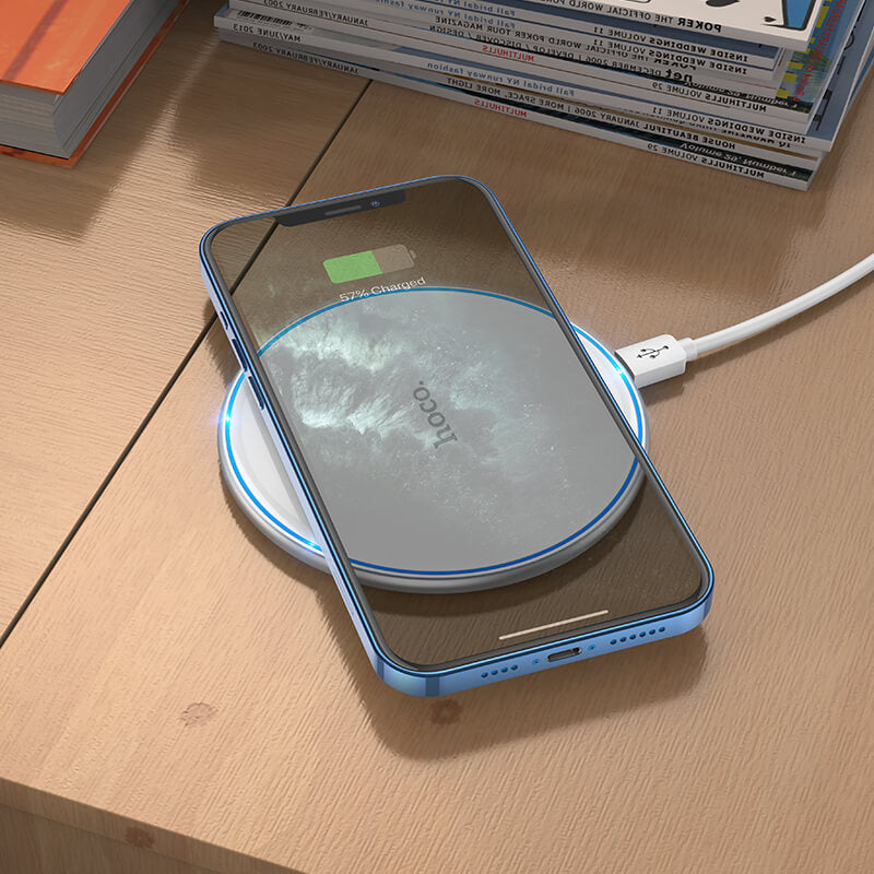 hoco 15W Ultra-Slim Wireless Fast Charger with LED Light CW6 Pro