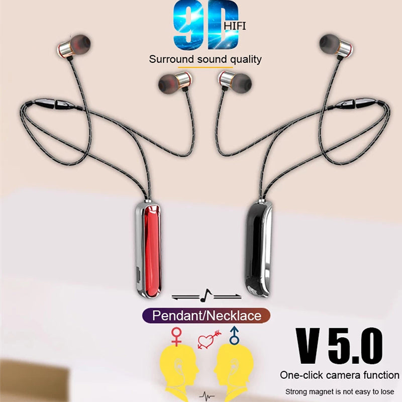 Mobie Couple Fashion Shared Music Neckband Wireless Bluetooth Earbuds D24