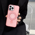 iPhone 12 Ring Holder Series Frosted Translucent Phone Case with 360 Magsafe