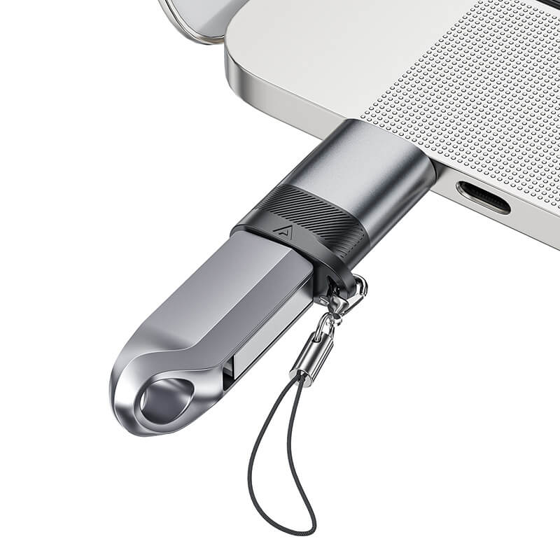 Acefast Type-C to USB-A Adapter 10Gbps Data Sync and 27W Charging Support J8