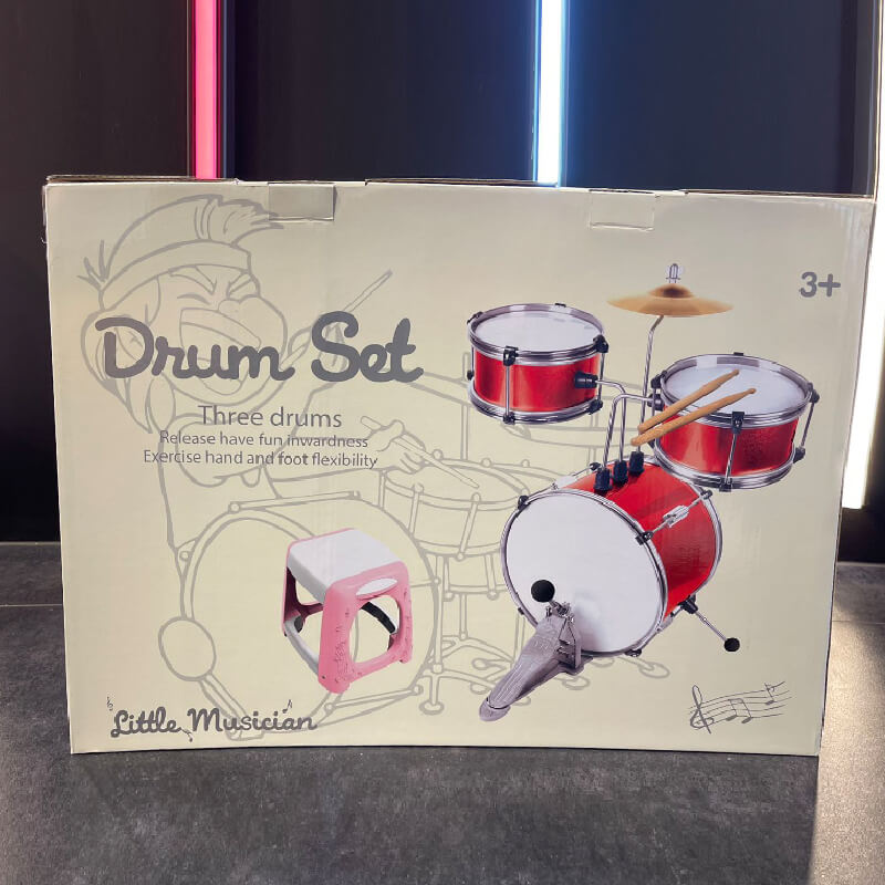 Mobie 3 Piece 14 inch Drum Kit for Kids Ages 3-10 Ideal for Beginners