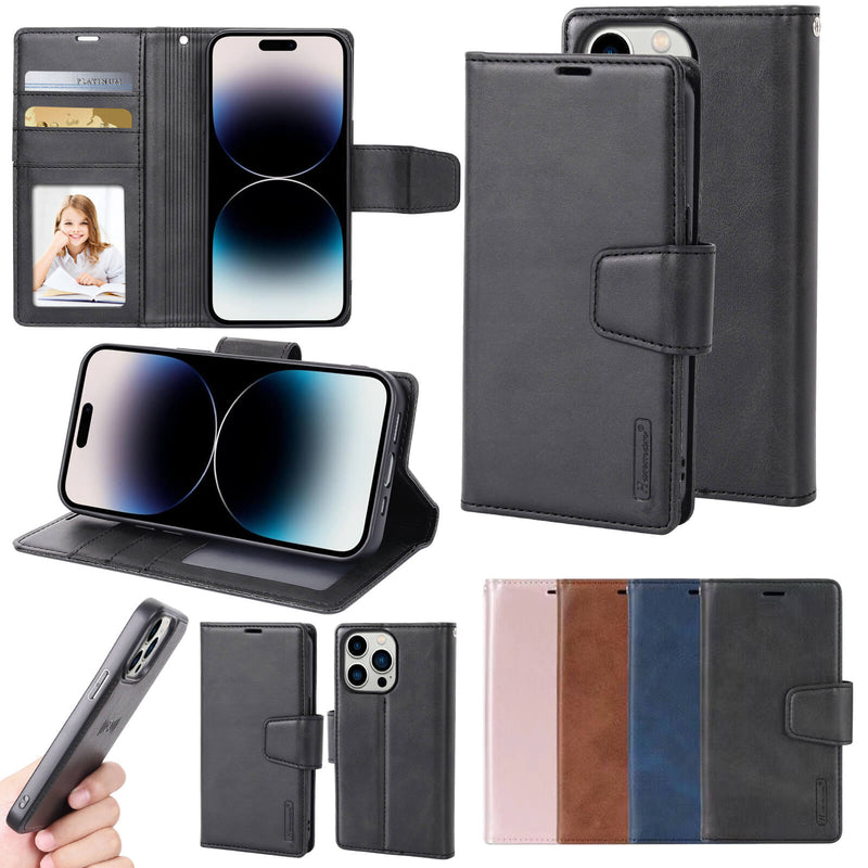 Suitable for iPhone Models Leather 2-in-1 Wallet Flip Case With Magnet Back