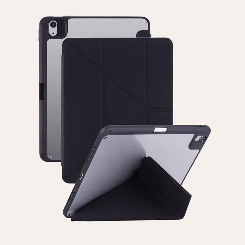 iPad 5th 9.7 2017 Silicone Flip Case with Built-in Pen Slot
