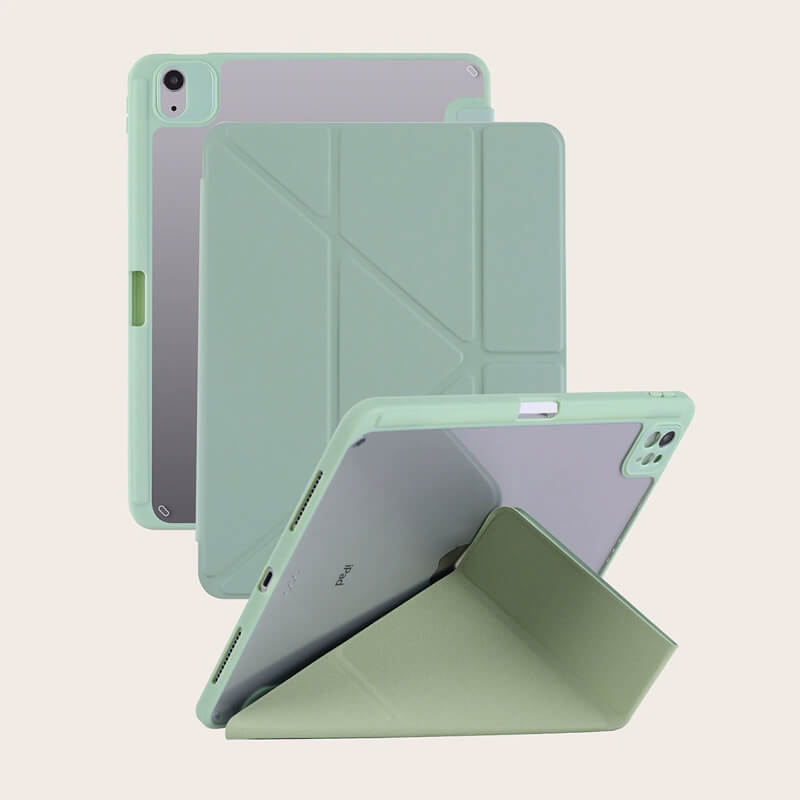 iPad 11th 11'' 2025 Silicone Flip Case with Built-in Pen Slot