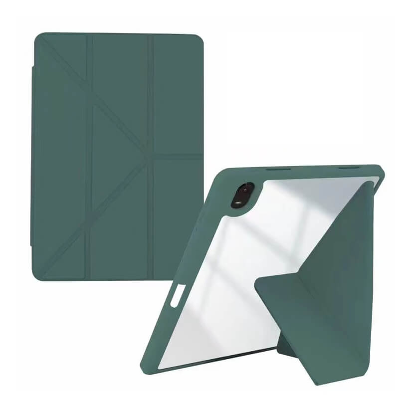 iPad 9th 10.2 2021 Silicone Flip Case with Built-in Pen Slot