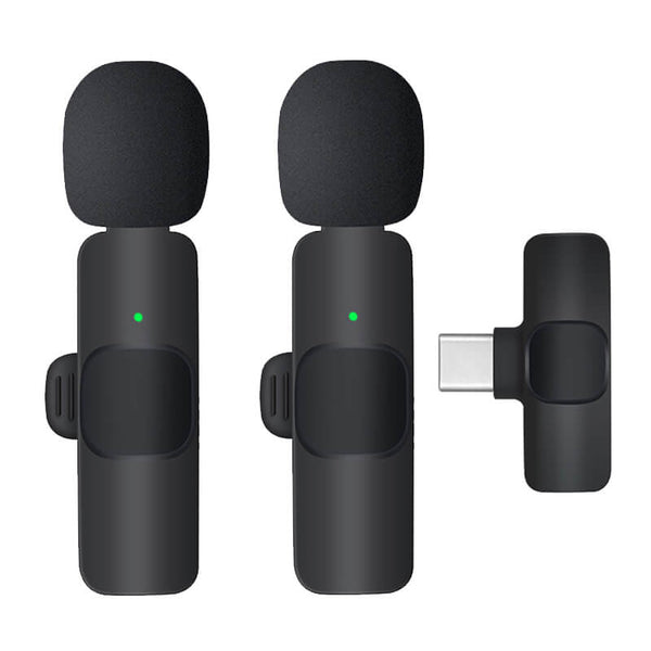 Mobie Dual Plug-Play Wireless Lavalier Microphones for Type-C Ports K9