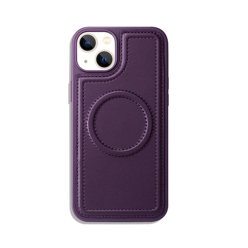 Suitable for iPhone Models Leather One Second Auto-alignment Cooling Magsafe Case