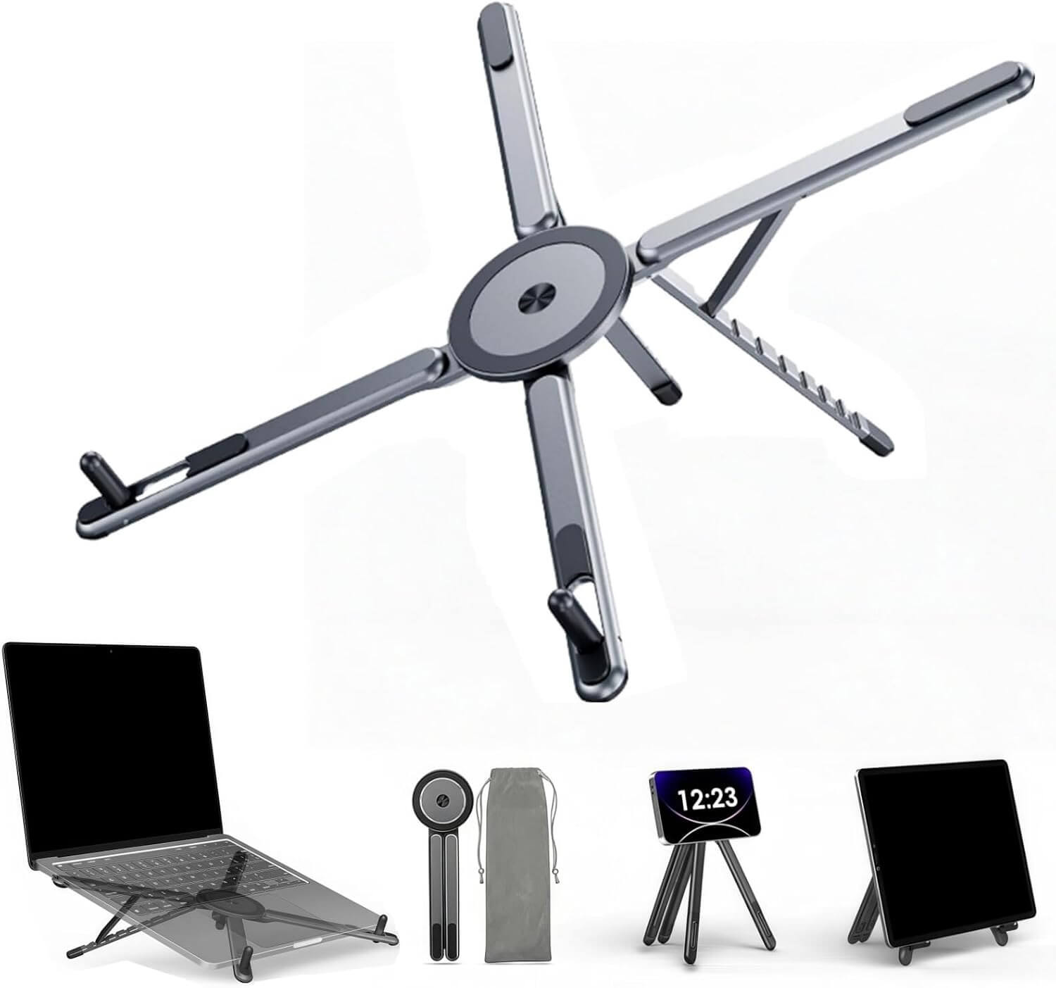 Mobie All in One Magnetic Foldable Stand for Phone Tablet Laptop E05