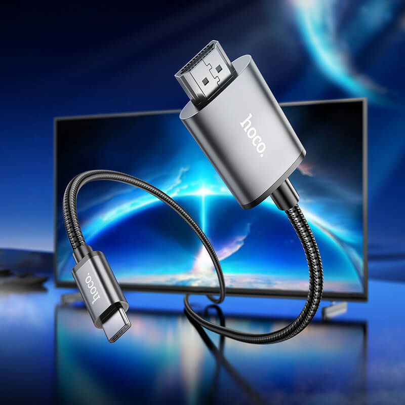 hoco. USB-C to HDMI 4K Video Cable for Laptops & Tablets 2M/6.6ft