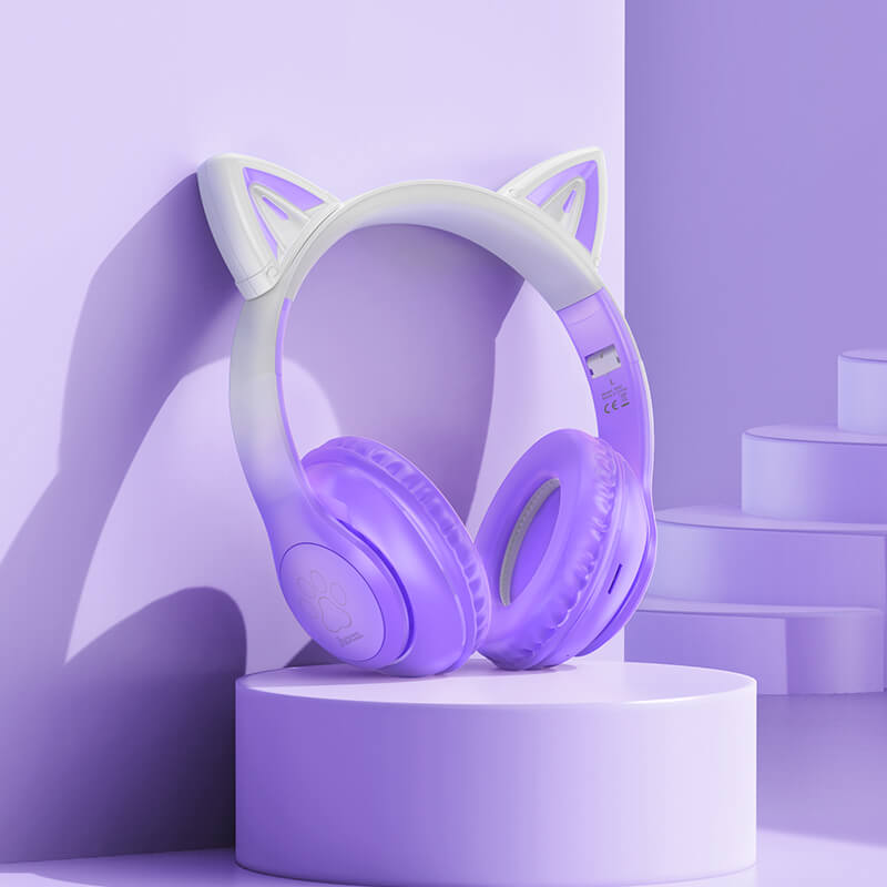 hoco. Ergonomic Cat Ear Bluetooth Headset with LED Light W42