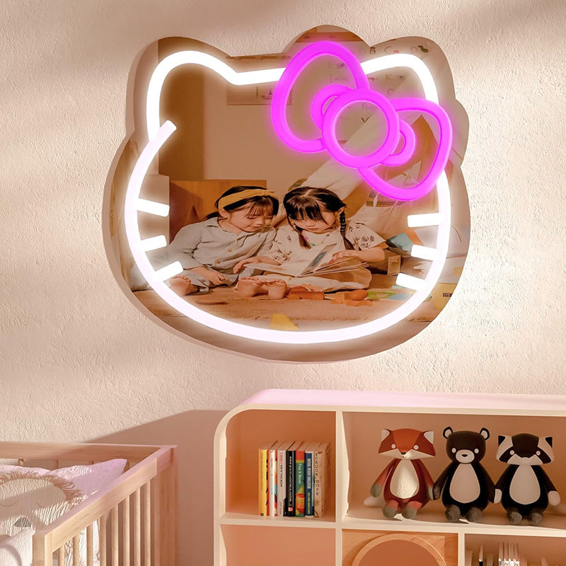 Mobie Hello Kitty Neon Light Mirror Acrylic Makeup Vanity Decor