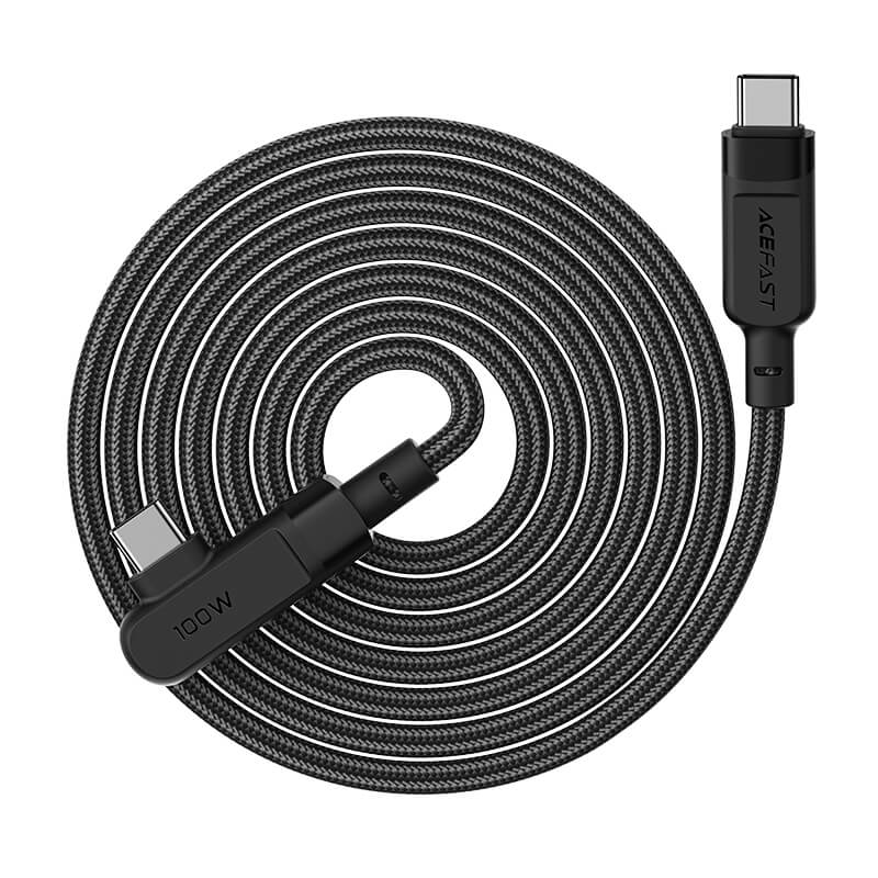 Acefast 100W 2M USB-C to USB-C TPE W Right Angled Aluminum Charging Data Cable C5-03