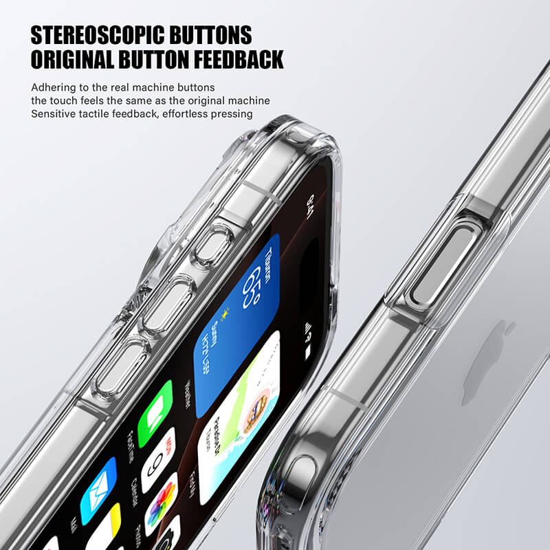 iPhone 17 Pro Max Aurora Series Crystal Transparent Phone Case