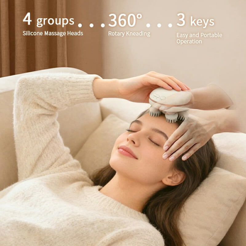 Mobie Heat Therapy and EMS Microcurrent Head Scalp Massager ST-705