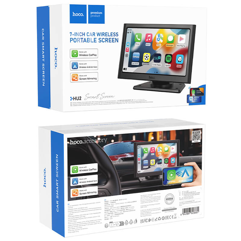 hoco. 7 inch Universal Car Display with Wireless CarPlay HU2