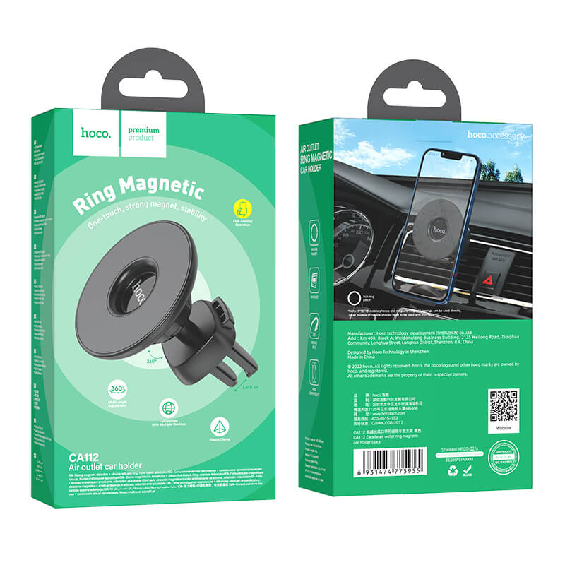 hoco. Excelle Air Outlet Ring Magnetic Car Holder CA112