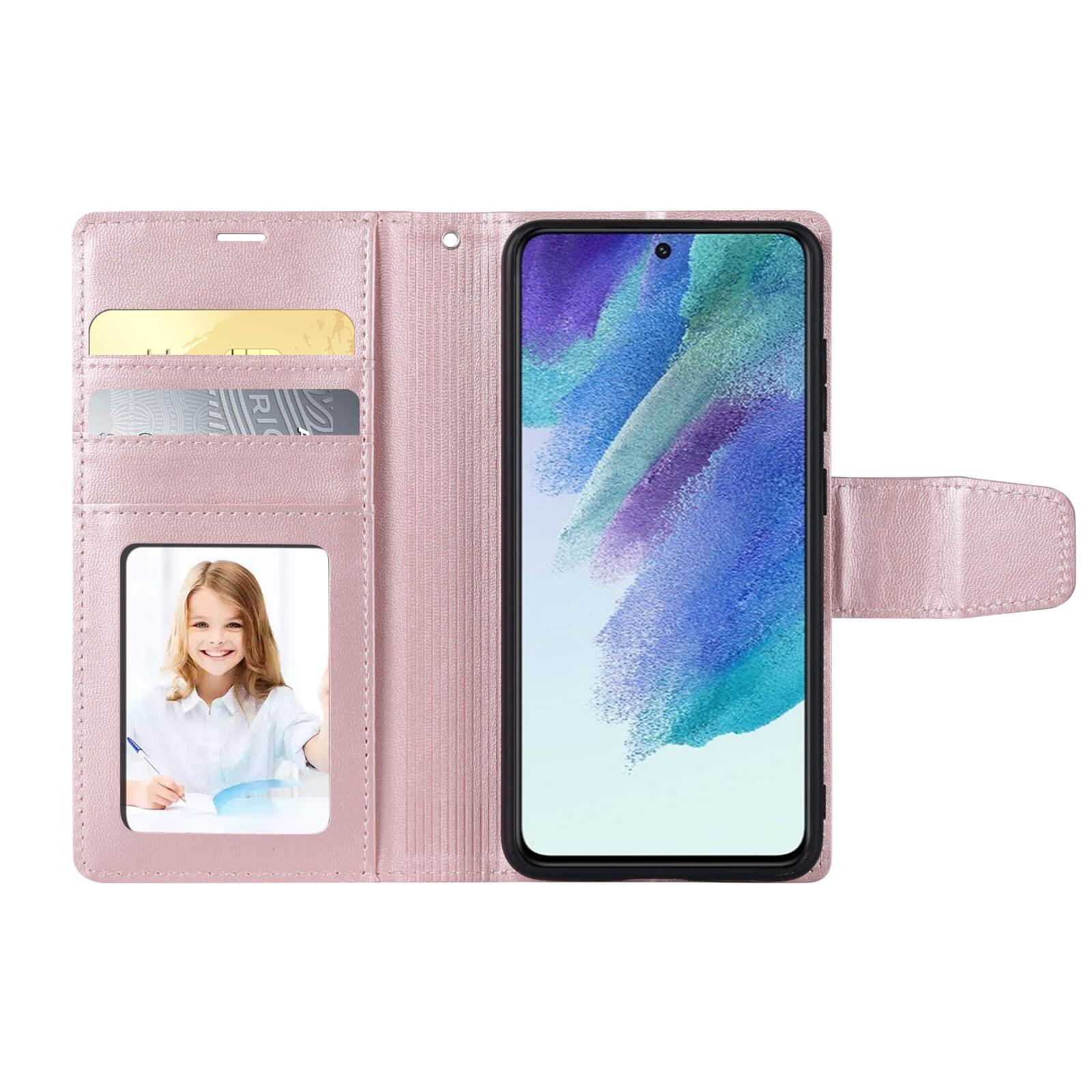 Hanman Miro Leather 2-in-1 Wallet Case with Magnetic Back Compatible with Samsung Galaxy S24 Plus 2024