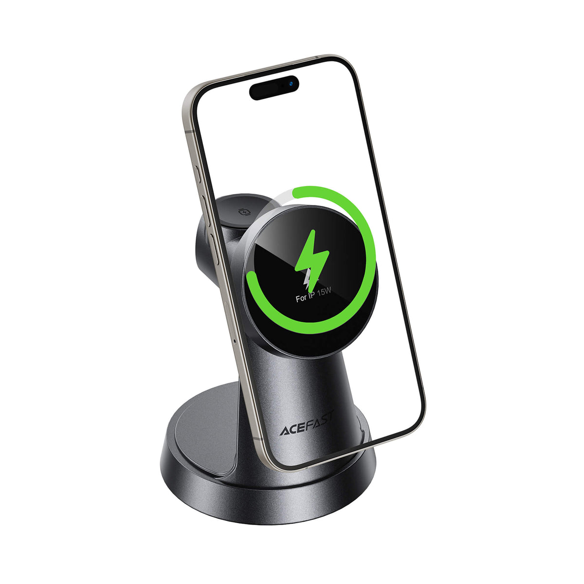 Acefast 15W 3 in 1 Wireless Charger Stand with LED Night Light E48