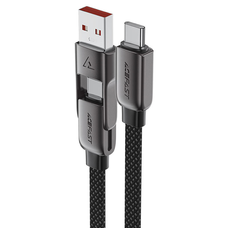 Acefast 2-in-1 USB-A/Type-C to Type-C Braid Fast Charging Cable 60W 1.2m