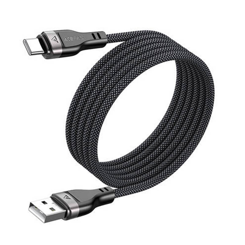 Acefast Braided Magnetic Storage Charging Cable USB-A to Type-C 3A 1.2m