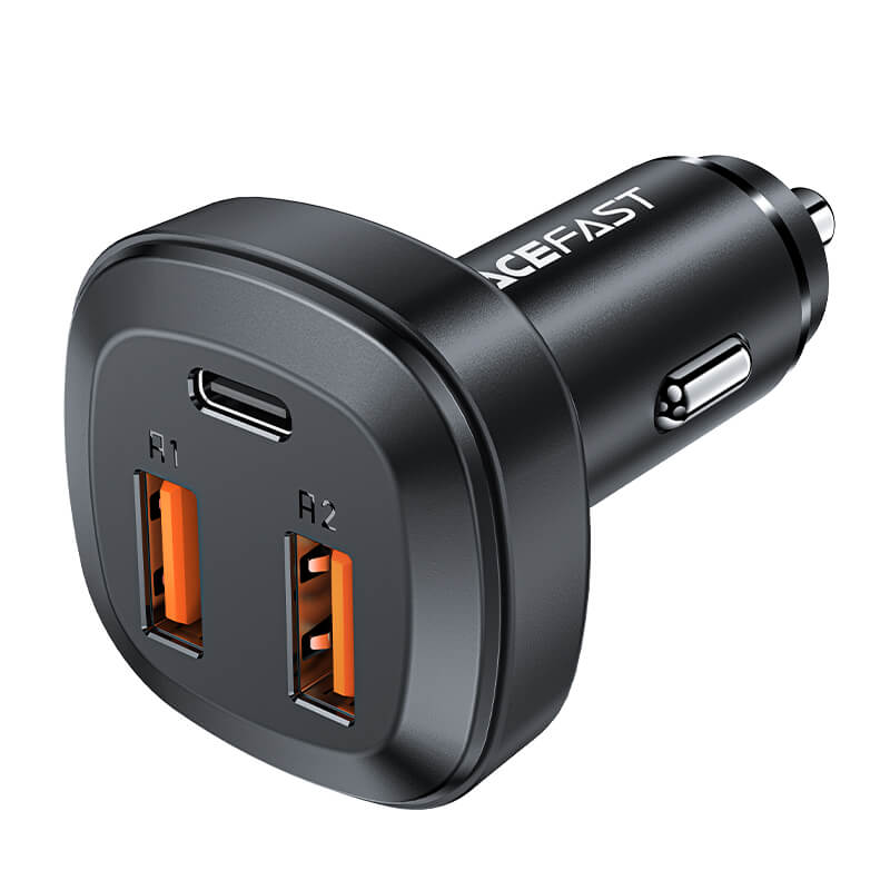 Acefast Multi-Port Fast Car Charger Type-C & USB-A 65W  (30W+35W)