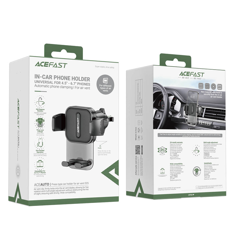 New Arrivals Acefast Press Type Car Phone Mount Holder D25