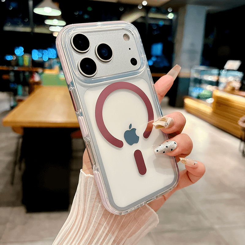 iPhone 17 Pro Max IMD Transparent Airbag Shockproof MagSafe Phone Case