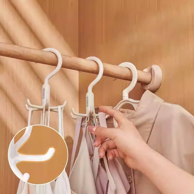 Mobie 2 Pack Rotatable 6 Claw Hooks Maximize Your Closet Space E24242