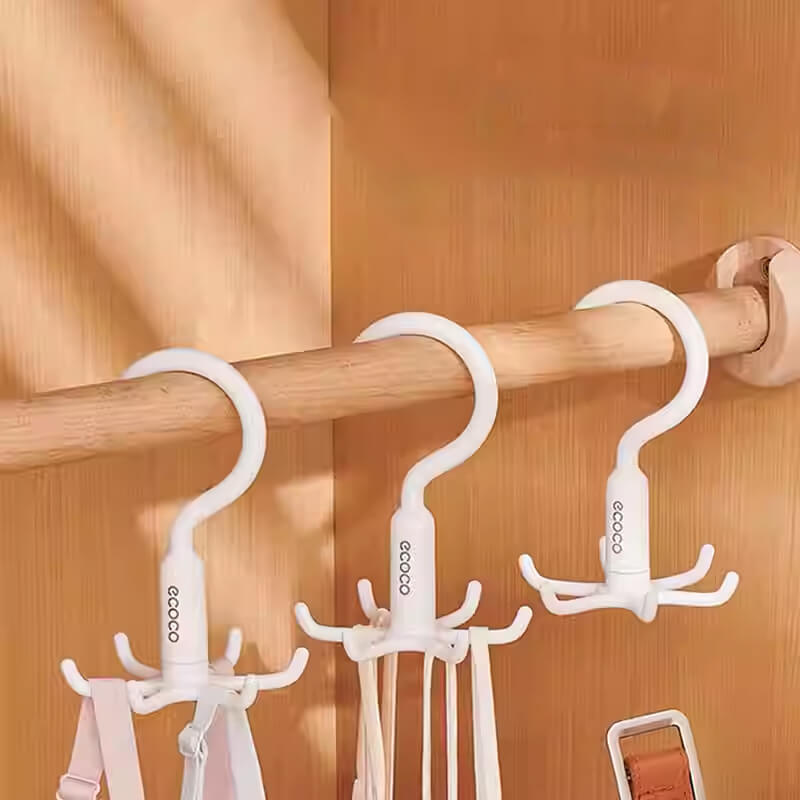 Mobie 2 Pack Rotatable 6 Claw Hooks Maximize Your Closet Space E24242