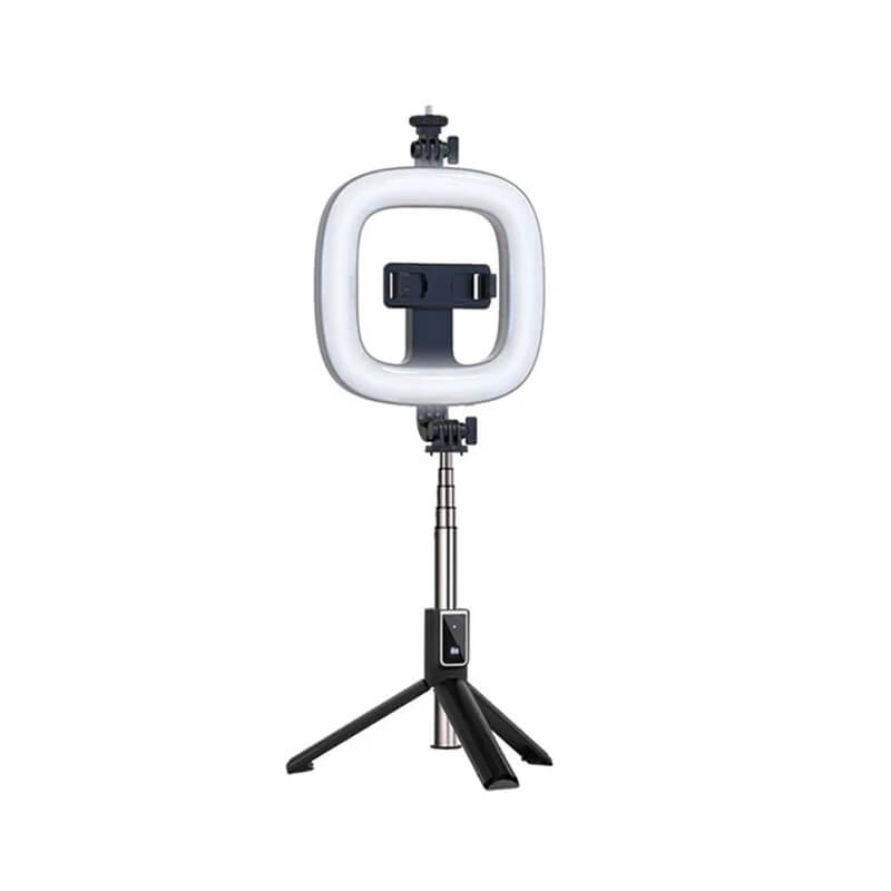 Mobie 6 Inch Portable LED Ring Fill Light Self Timer Pole with Universal Base & Phone Holder
