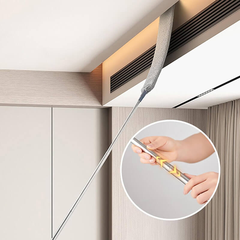 Mobie Extendable Flexible Duster with Washable Microfiber Head for Crevice Cleaning E23131