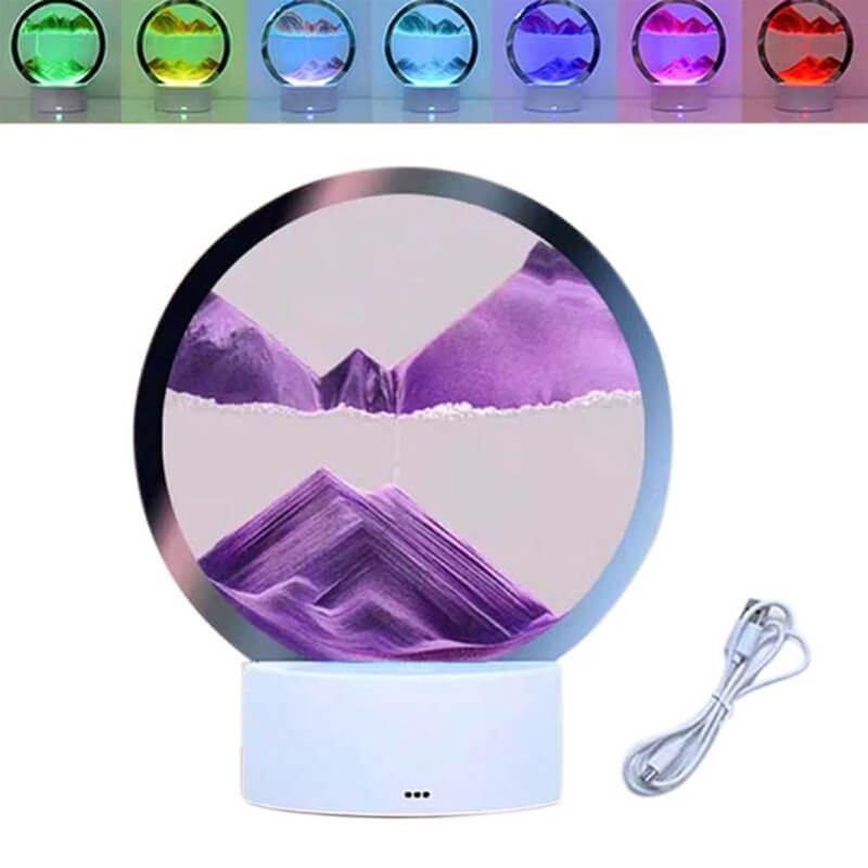 Mobie Flowing Sand Sphere Lamp Touch Control 7 Color Changing Light