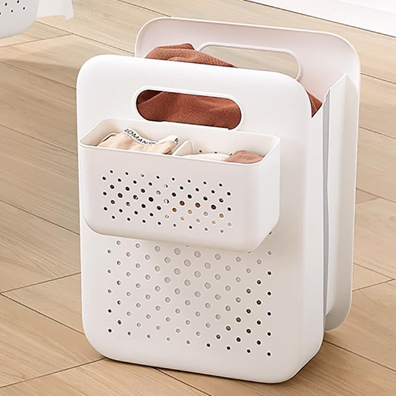 Mobie Foldable Clothes Hamper Organizer with Removable Divider Basket E24191