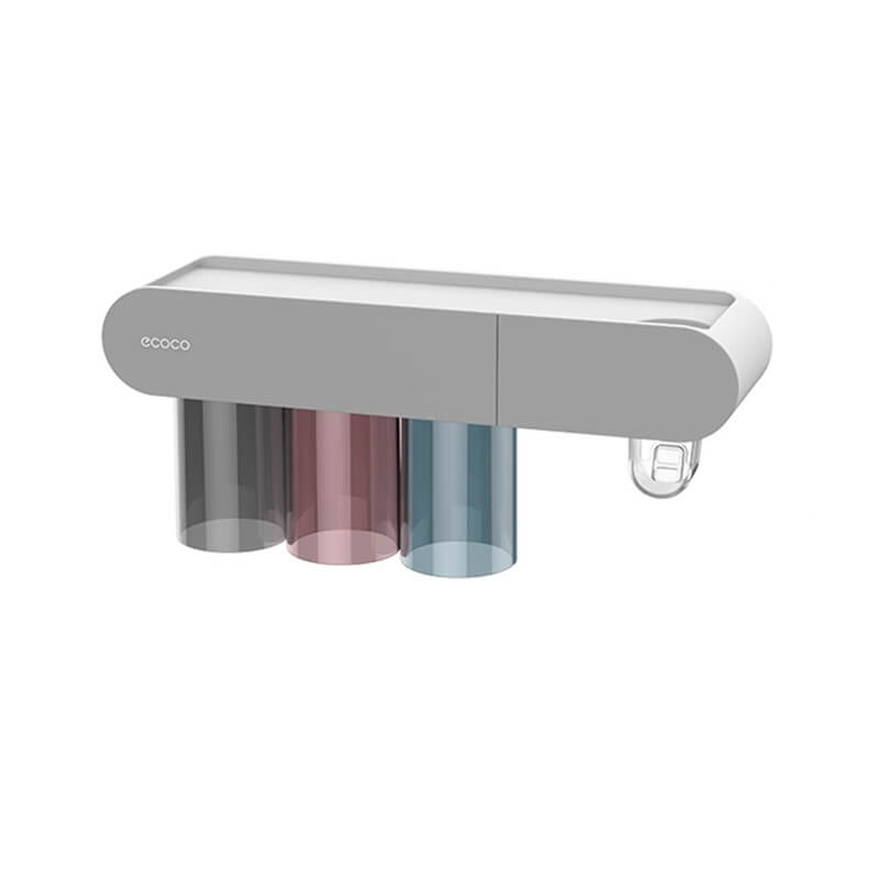Mobie Magnetic Toothbrush Holder with Cups Bathroom Organizer E2122