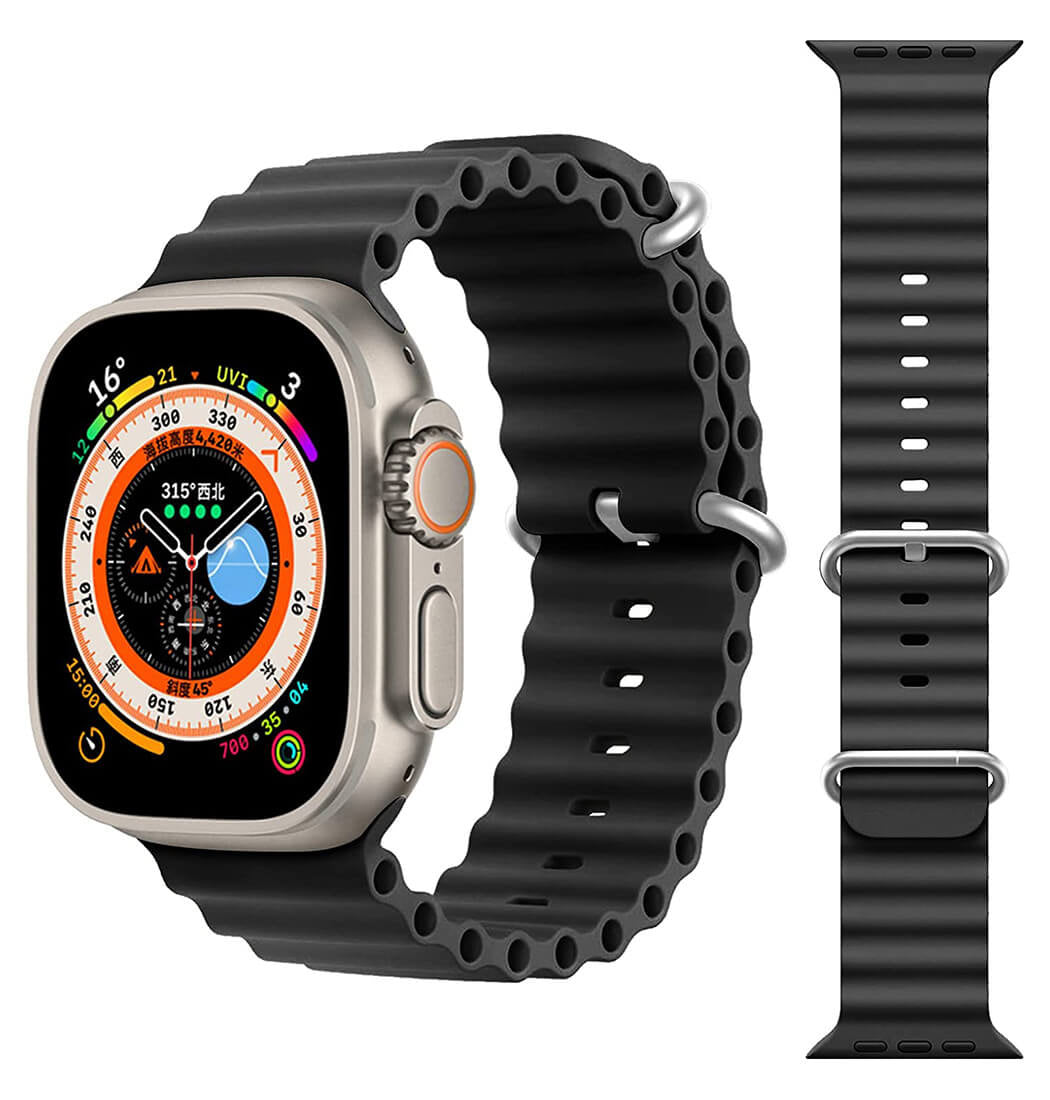Mobie Marine Series Silicone Adjustable Clasp Apple Watch Band 42/44/45/46/49mm