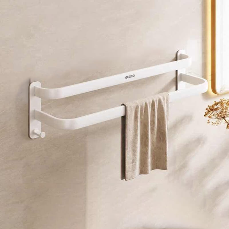 Mobie No Drill Adhesive Aluminum Double Layer Towel Bar E25054