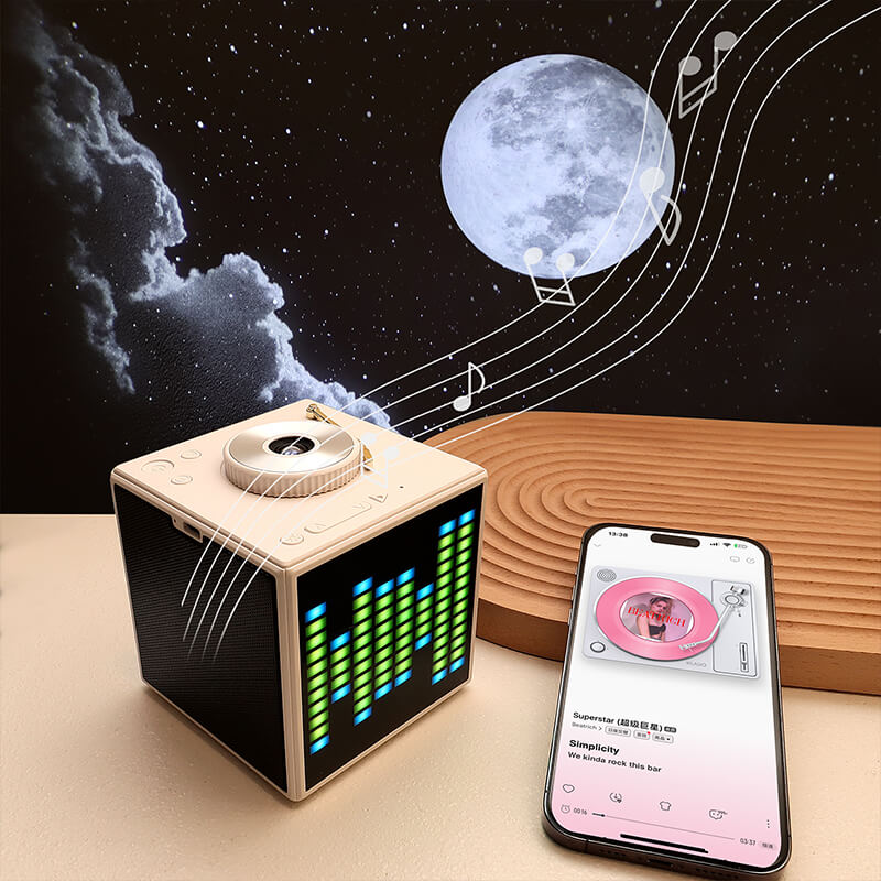 Mobie Starry Sky Projection Lamp with Bluetooth Music & Rhythmic Light