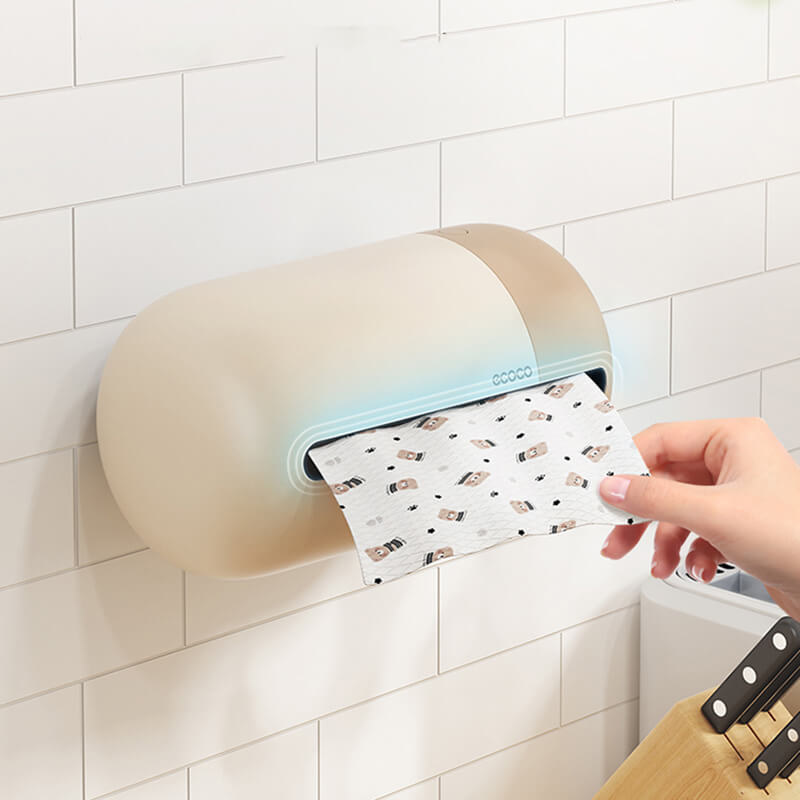 Mobie Wall Mount Paper Towel Holder with Free Reusable Cleaning Cloths E24155