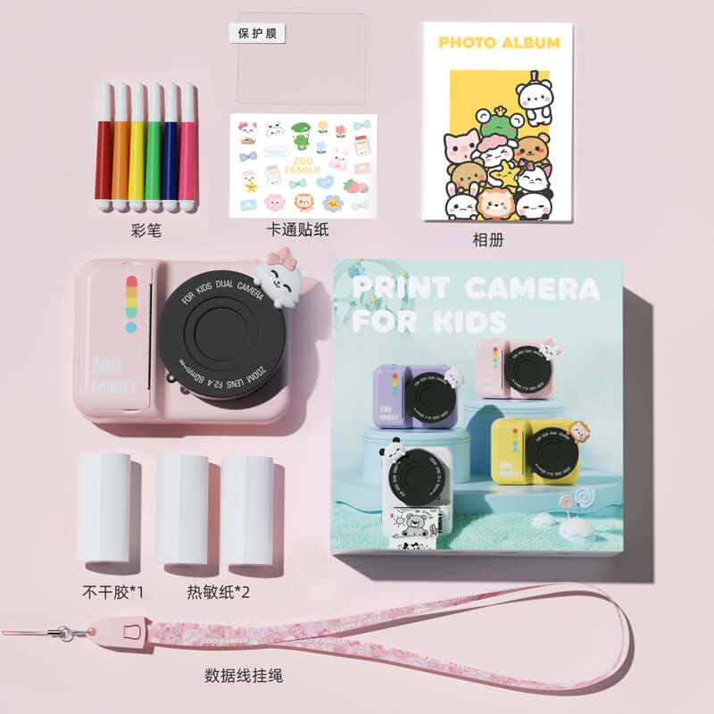 Mobie Instant Print Dual Lens 1080P HD WiFi Kids Camera P2