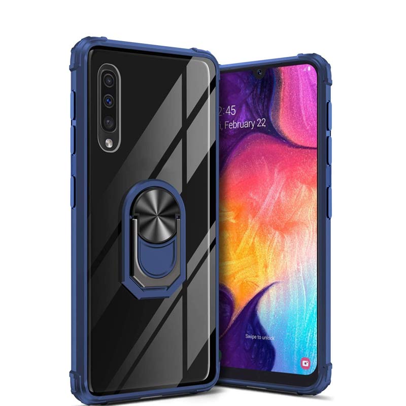 Samsung Galaxy A50 2019 Transparent Full-Body Protective Phone Case with Phone Grip