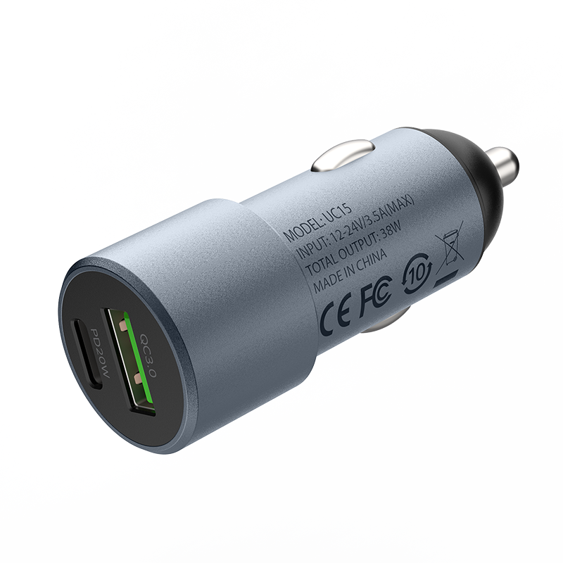 Momax Elite 38W Dual Output QC3.0 Fast Car Charger UC15