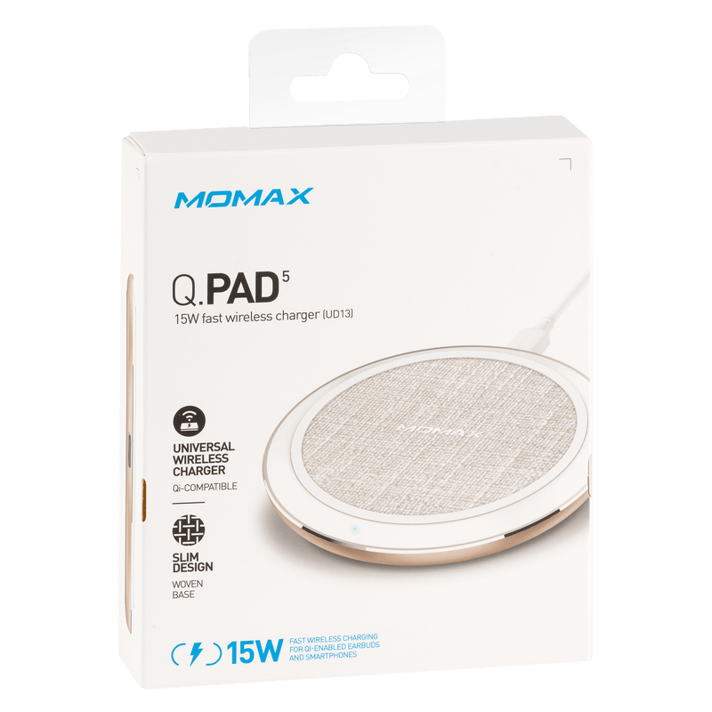 Momax Q.Pad 5 15W Fast Wireless Charger White UD13