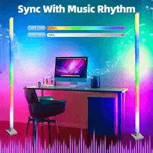 Mobie Standing RGB Floor Lamp with Remote Control